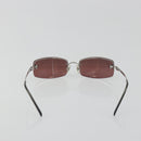 CHANEL Rimless Sunglasses Metal Red Silver CC Auth BA14258M-3