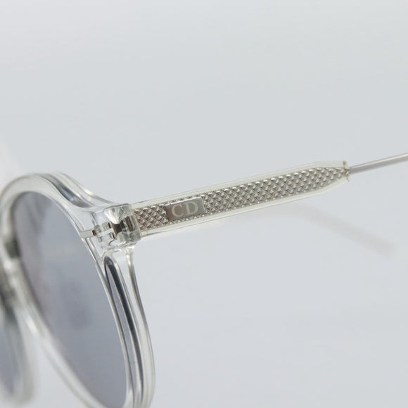 Christian Dior Sunglasses Plastic Clear Silver Auth BA14260
