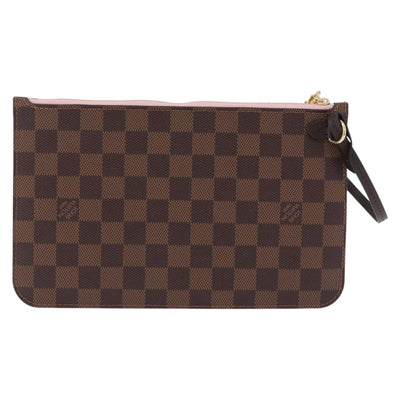 LOUIS VUITTON Damier Ebene Neverfull MM Pouch LV Auth BA14263V - 0