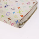 LOUIS VUITTON Monogram Multicolor Zippy Wallet White M60241 LV Auth BA14264-15