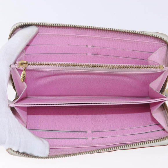 LOUIS VUITTON Monogram Multicolor Zippy Wallet White M60241 LV Auth BA14264
