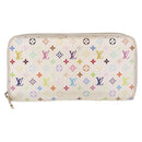 LOUIS VUITTON Monogram Multicolor Zippy Wallet White M60241 LV Auth BA14264-13