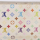 LOUIS VUITTON Monogram Multicolor Zippy Wallet White M60241 LV Auth BA14264-3