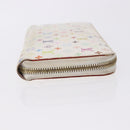 LOUIS VUITTON Monogram Multicolor Zippy Wallet White M60241 LV Auth BA14264-4