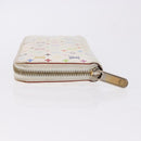 LOUIS VUITTON Monogram Multicolor Zippy Wallet White M60241 LV Auth BA14264-5