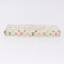 LOUIS VUITTON Monogram Multicolor Zippy Wallet White M60241 LV Auth BA14264-7
