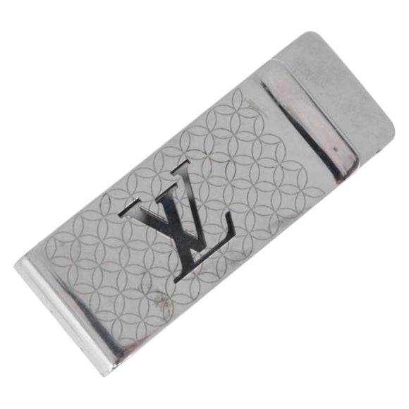 LOUIS VUITTON Steel Bill Clip Champs Elysees Clip Silver M65041 LV Auth BA14266