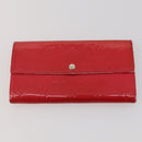LOUIS VUITTON Monogram Vernis Epi Wallet 4 Set Red Beige Brown LV Auth BA14267-16