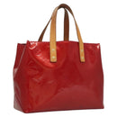 LOUIS VUITTON Monogram Vernis Reade PM Hand Bag Pomme D'amour M91990 Auth BA1427-1