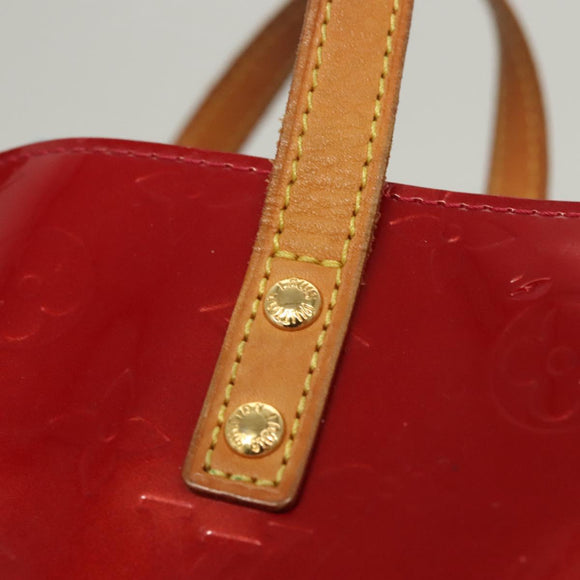 LOUIS VUITTON Monogram Vernis Reade PM Hand Bag Pomme D'amour M91990 Auth BA1427