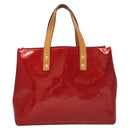 LOUIS VUITTON Monogram Vernis Reade PM Hand Bag Pomme D'amour M91990 Auth BA1427-2