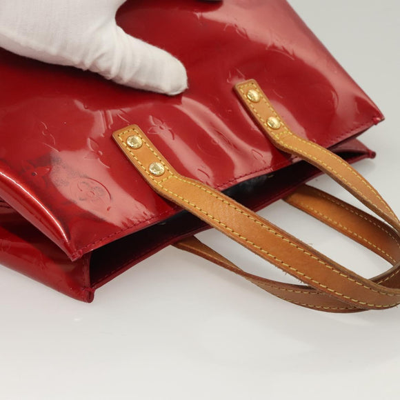 LOUIS VUITTON Monogram Vernis Reade PM Hand Bag Pomme D'amour M91990 Auth BA1427
