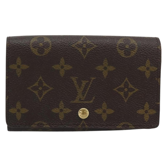 LOUIS VUITTON Monogram Porte Monnaie Billets Tresor Wallet M61730 Auth BA14272