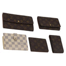 LOUIS VUITTON Monogram Damier Azur Wallet 5 Set LV Auth BA14278-1