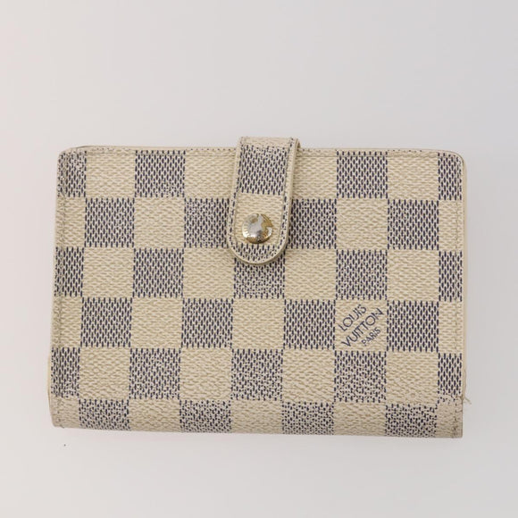 LOUIS VUITTON Monogram Damier Azur Wallet 5 Set LV Auth BA14278