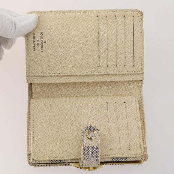 LOUIS VUITTON Monogram Damier Azur Wallet 5 Set LV Auth BA14278