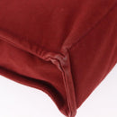 HERMES Fourre Tout MM Hand Bag Canvas Red Silver Auth BA14300-12
