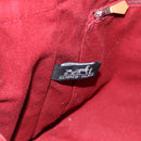 HERMES Fourre Tout MM Hand Bag Canvas Red Silver Auth BA14300-14