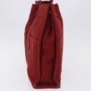 HERMES Fourre Tout MM Hand Bag Canvas Red Silver Auth BA14300-4