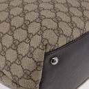 GUCCI GG Supreme Hand Bag PVC Beige Silver 131220 Auth BA14302-9