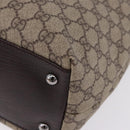 GUCCI GG Supreme Hand Bag PVC Beige Silver 131220 Auth BA14302-14