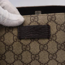 GUCCI GG Supreme Hand Bag PVC Beige Silver 131220 Auth BA14302-17