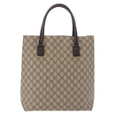GUCCI GG Supreme Hand Bag PVC Beige Silver 131220 Auth BA14302-2