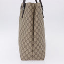 GUCCI GG Supreme Hand Bag PVC Beige Silver 131220 Auth BA14302-3