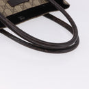 GUCCI GG Supreme Hand Bag PVC Beige Silver 131220 Auth BA14302-7