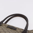 GUCCI GG Supreme Hand Bag PVC Beige Silver 131220 Auth BA14302-8
