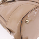 GUCCI Micro GG Canvas Hand Bag Patent leather 2way Pink Gold 309617 Auth BA14304-10