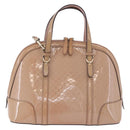 GUCCI Micro GG Canvas Hand Bag Patent leather 2way Pink Gold 309617 Auth BA14304-13
