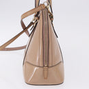 GUCCI Micro GG Canvas Hand Bag Patent leather 2way Pink Gold 309617 Auth BA14304-3