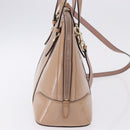GUCCI Micro GG Canvas Hand Bag Patent leather 2way Pink Gold 309617 Auth BA14304-4
