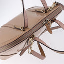 GUCCI Micro GG Canvas Hand Bag Patent leather 2way Pink Gold 309617 Auth BA14304-7