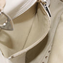VALENTINO Hand Bag Leather 2way White Gold Auth BA14307-24