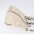 VALENTINO Hand Bag Leather 2way White Gold Auth BA14307-3