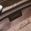BURBERRY Nova Check Hand Bag Nylon Beige Silver Auth BA14309A-18