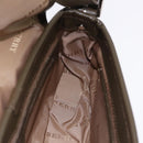 BURBERRY Nova Check Hand Bag Nylon Beige Silver Auth BA14309A-19