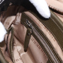 BURBERRY Nova Check Hand Bag Nylon Beige Silver Auth BA14309A-21