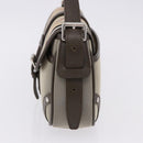 BURBERRY Nova Check Hand Bag Nylon Beige Silver Auth BA14309A-4