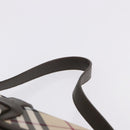 BURBERRY Nova Check Hand Bag Nylon Beige Silver Auth BA14309A-9