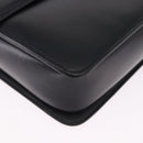GUCCI Shoulder Bag Leather Black Gold Auth BA14311-10
