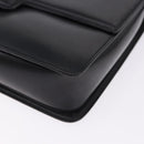 GUCCI Shoulder Bag Leather Black Gold Auth BA14311-11