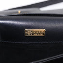 GUCCI Shoulder Bag Leather Black Gold Auth BA14311-16