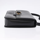 GUCCI Shoulder Bag Leather Black Gold Auth BA14311-4