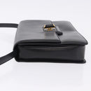 GUCCI Shoulder Bag Leather Black Gold Auth BA14311-5