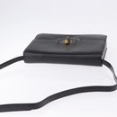 GUCCI Shoulder Bag Leather Black Gold Auth BA14311-6