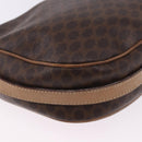 CELINE Macadam Canvas Shoulder Bag PVC Leather Brown Gold Auth BA14313-12