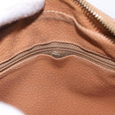 CELINE Macadam Canvas Shoulder Bag PVC Leather Brown Gold Auth BA14313-16
